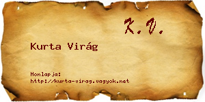 Kurta Virág névjegykártya