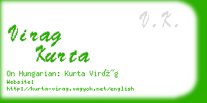 virag kurta business card